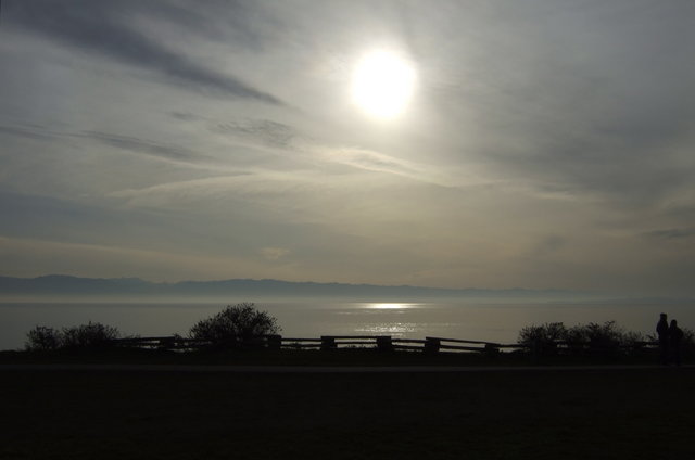 looking south towards the Olympic Mountains in Washington State on a cold February 4, 2009 afternoon
