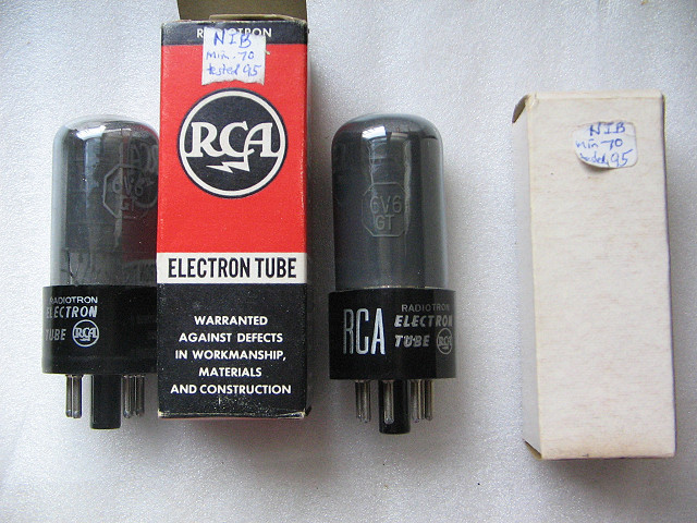 RCA early 6V6 GT grey frosted glass
