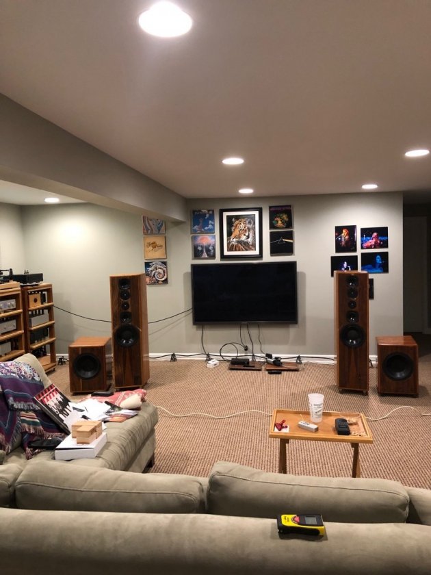 Speaker location in new audio room