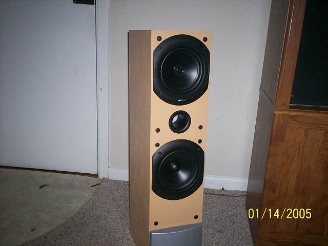 Custom painted Kef Q 50's, grilles off for your viewing pleasure.