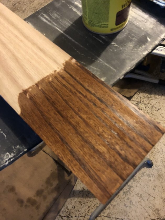 test stain - red oak