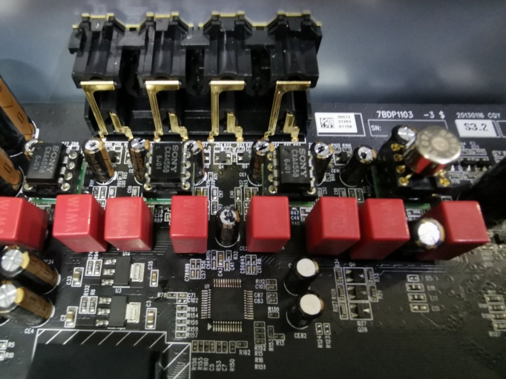 Audio board after upgading capacitor and opamp ic