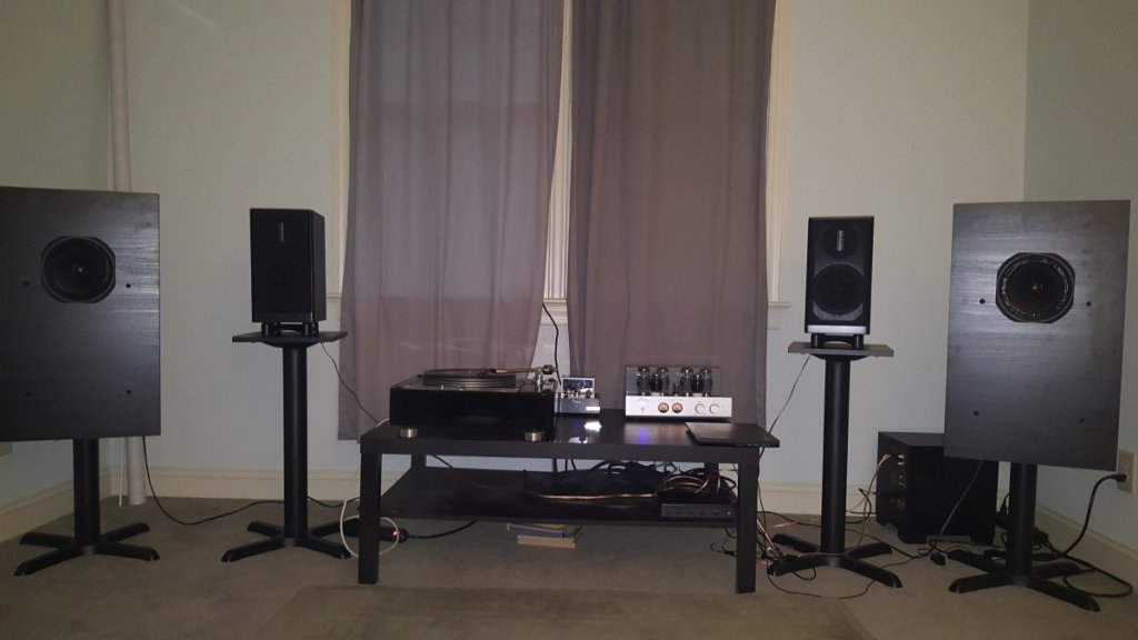 listening room work in progress with open baffles from plan gleaned from this site. thx....great stuff!