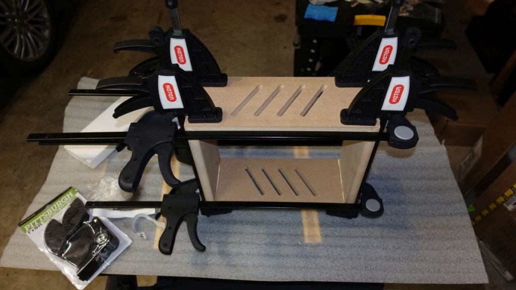 Clamps on second amp box