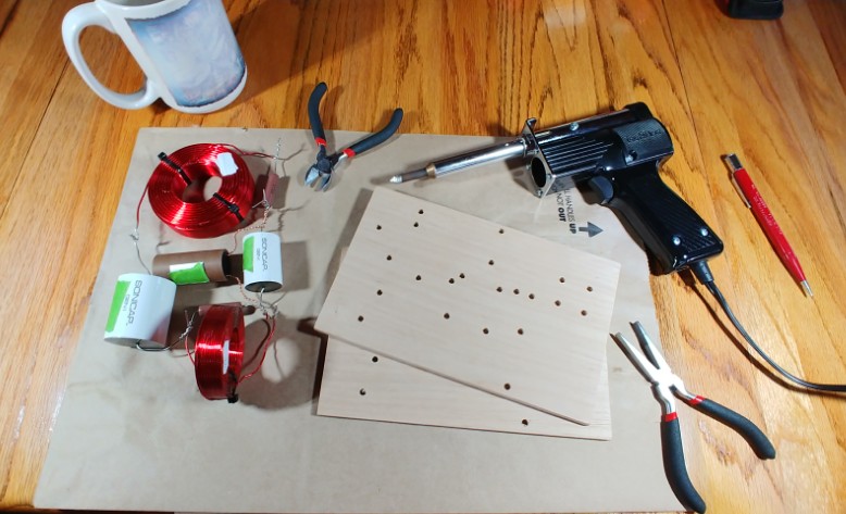Here the parts are ready for assembly. I made the mounting boards after finalizing the layout of the parts. For details on crossover assembly consult the Crossover 101 sticky thread.