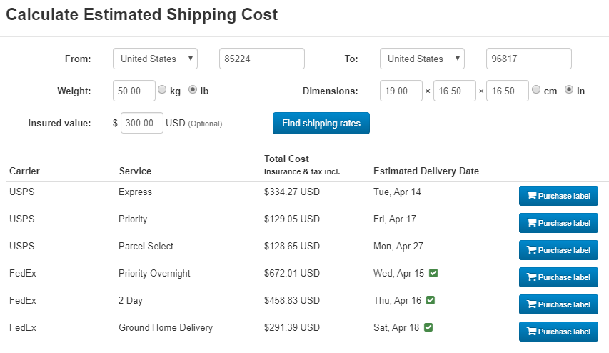 spica shipping