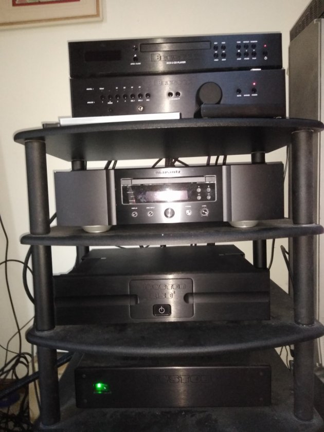 My mostly Bryston stereo components. I also have a Marantz SA-KI Ruby SACD player
