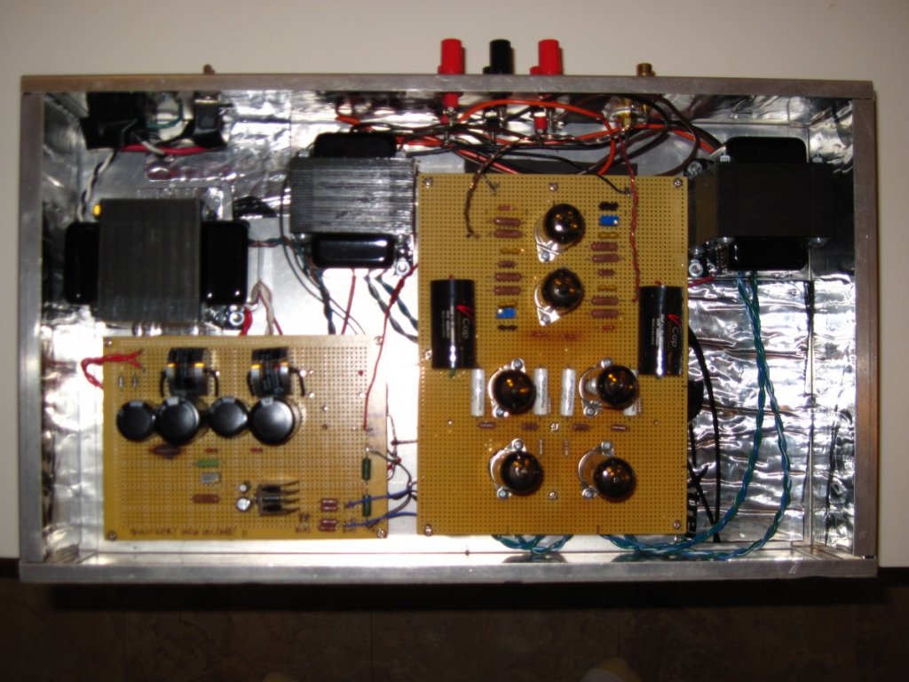 My 1st attempt at scratch building an EL84 tube amp.