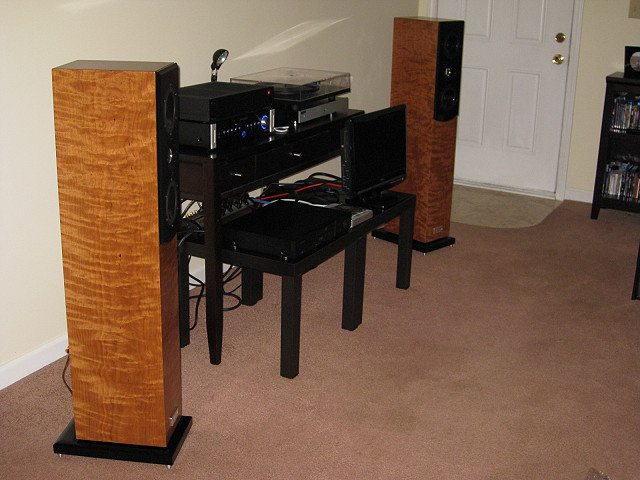 Angled view of full set up