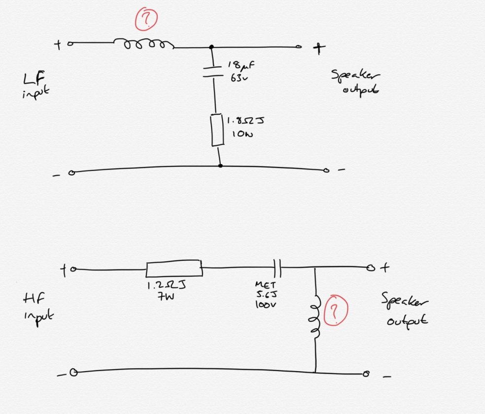 Low freq and High Freq cross over circuits