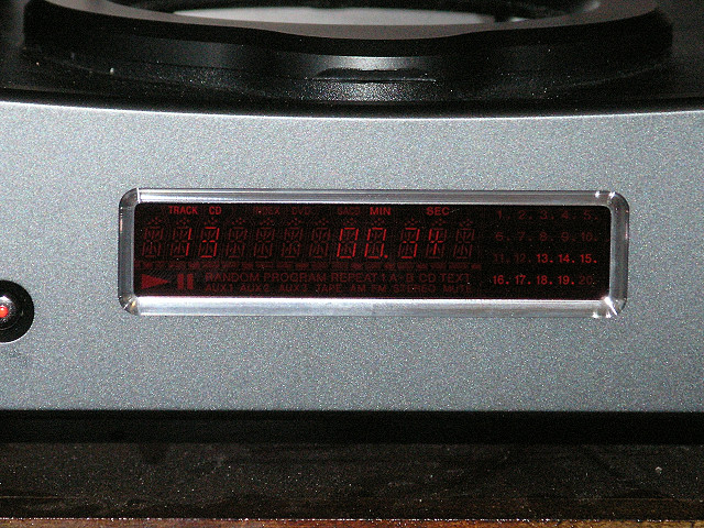 Close up, system display for Rega Apollo 35th Anniversary edition.