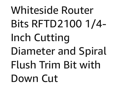 Router bit description