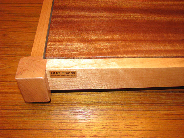 Cherry frame w Quartersawn Sapele shelf.