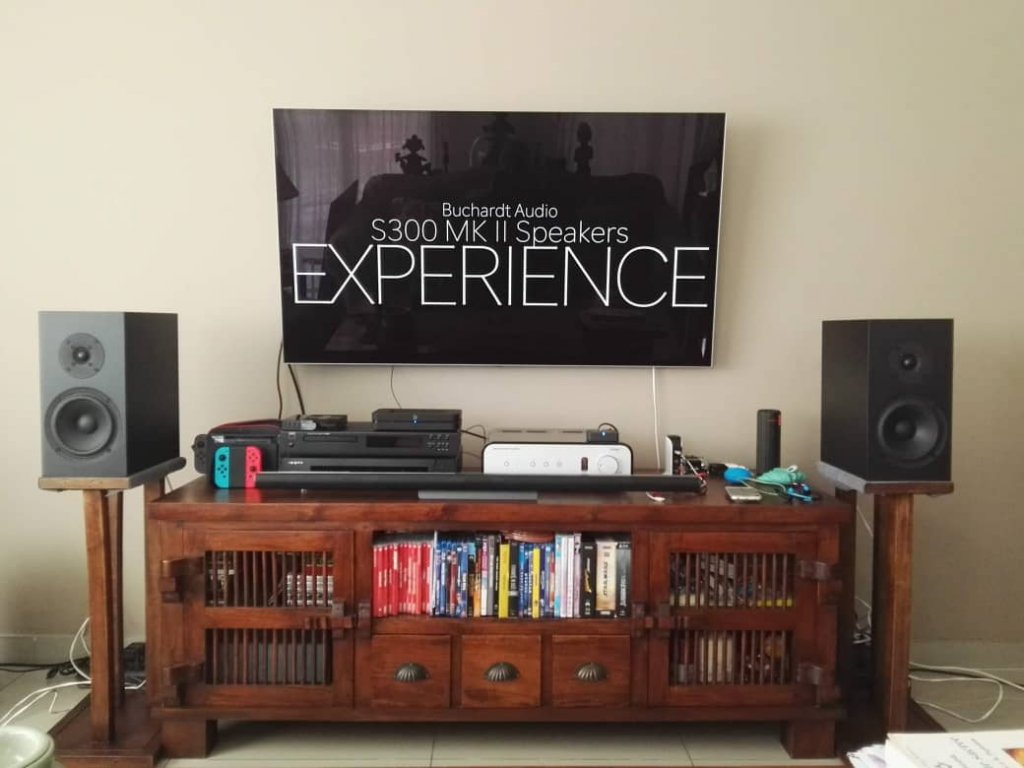 My most recent audio-video setup in our living room!