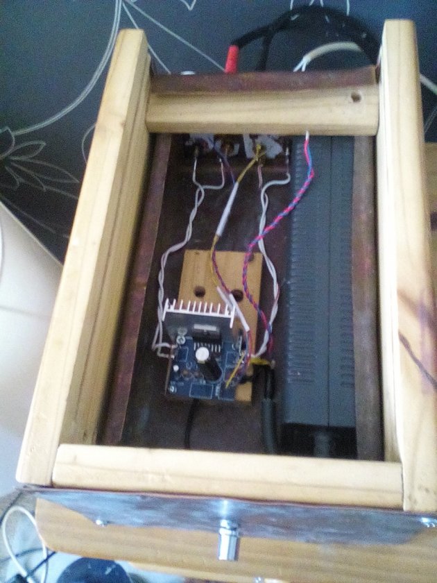 My 1st DIY box made of pine wardrobe and scrap copper sheet