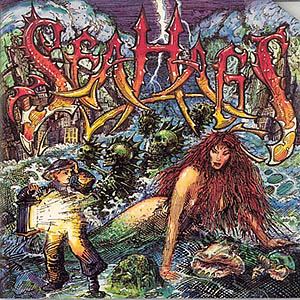 SeaHags - Even more of a disparate music to cover art ration than Meatloaf. This gorgeous artwork graces an uneventful, also-ran LA Glam band. I haven't seen anything to equal this one, at least not using this same technique.
