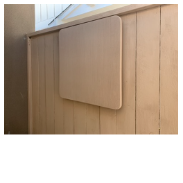 Here is a picture of one of my DML panel speakers mounted on my fence.