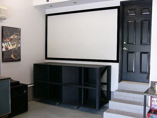 final resting spot under projection screen