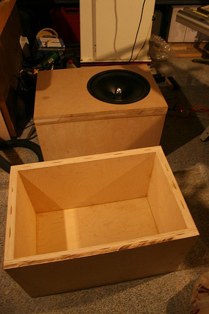 Had to try out a woofer, to see how it looks.