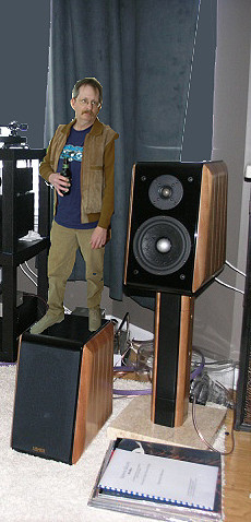 Carl's Usher speakers....I had to climb for that photo... :)