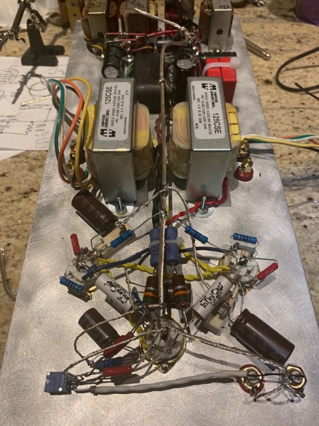 Completed circuit of EL MIGHTY CACAHUATE amp.