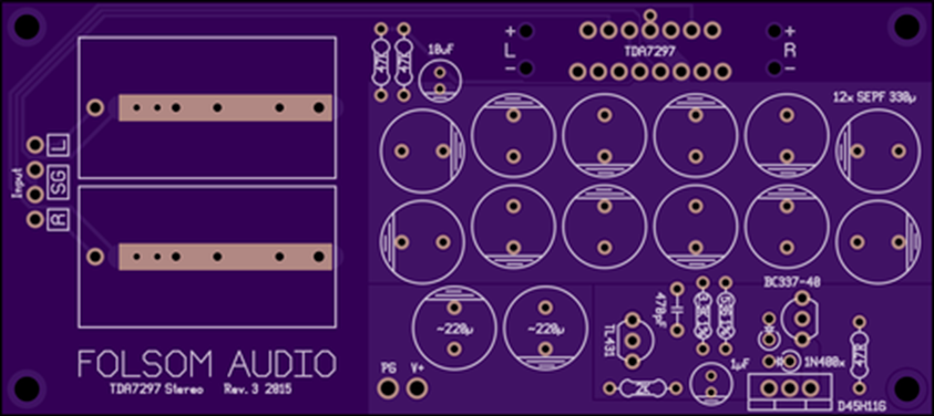 Folsom TDA7297 PCB