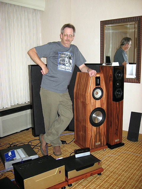 Salk Sound room at RMAF....HT 3 & Song Tower speakers...