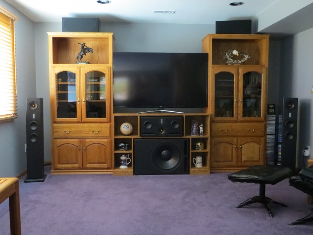 Ascend Sierra Towers and Horizon center with RAAL ribbon tweeters, JTR 118HT sub
