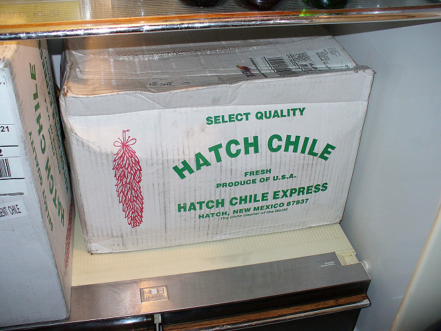 25 lb box of Hatch Green Chiles