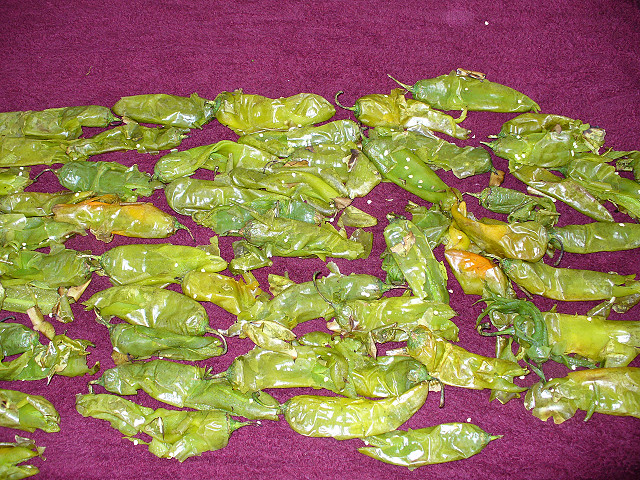 Roasted green chiles