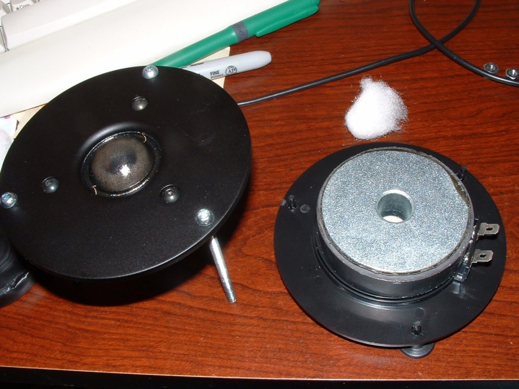 Hollow pole-piece Zetag silk-dome tweeter (less back)