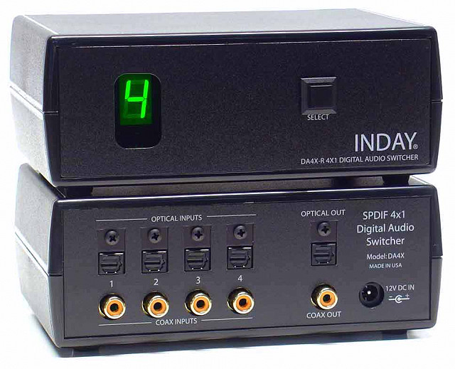 Inday DA4X-R 4X1 remote digital audio switcher