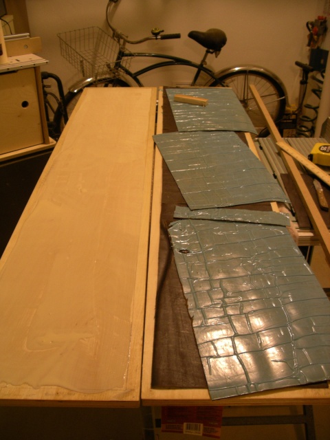 Getting The sides dynamatted and glued...