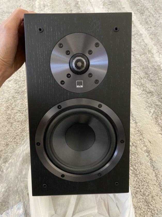 SVS bookshelf speakers!! Nice woofer for sure, tweeter not bad!