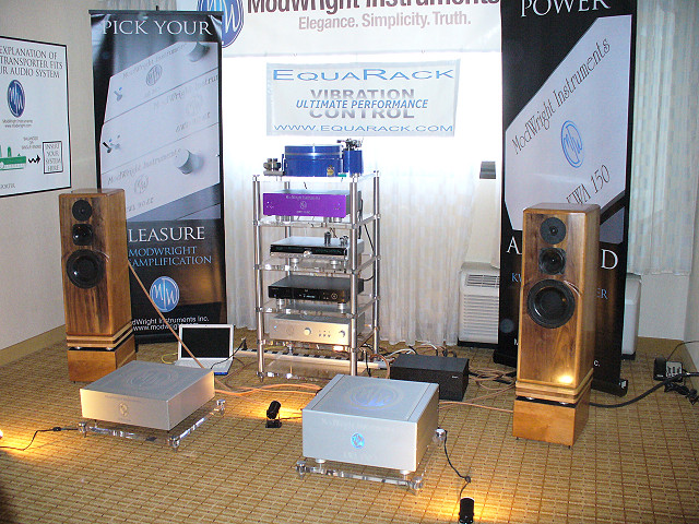 The ModWright room with Daedalus Audio DA-RMa speakers