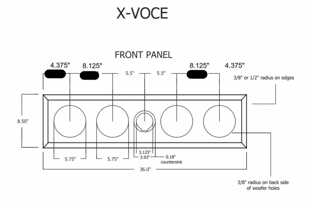 X-Voce front baffle measurements