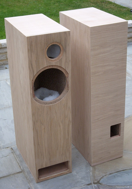 Cabinet sides veneered