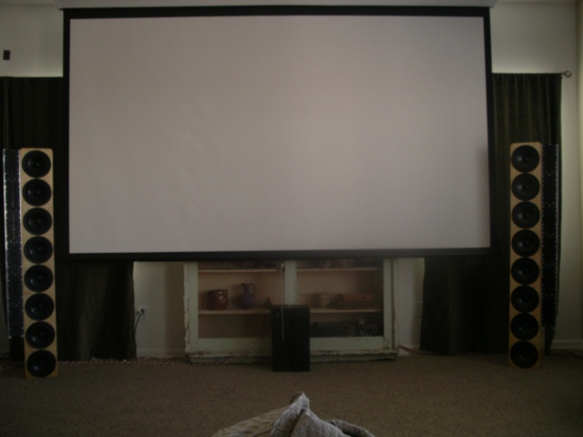 With the screen down
