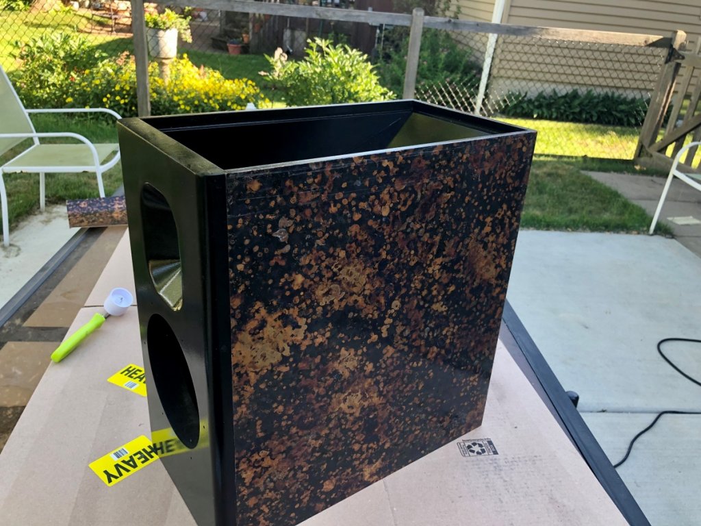 scratched copper veneer