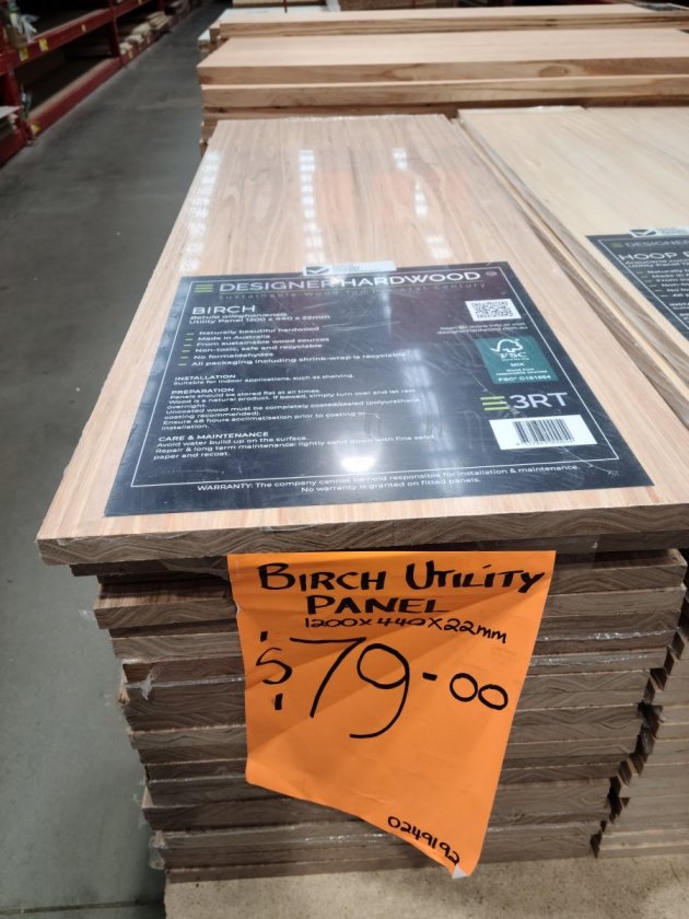 Bunnings Birch Utility sheet