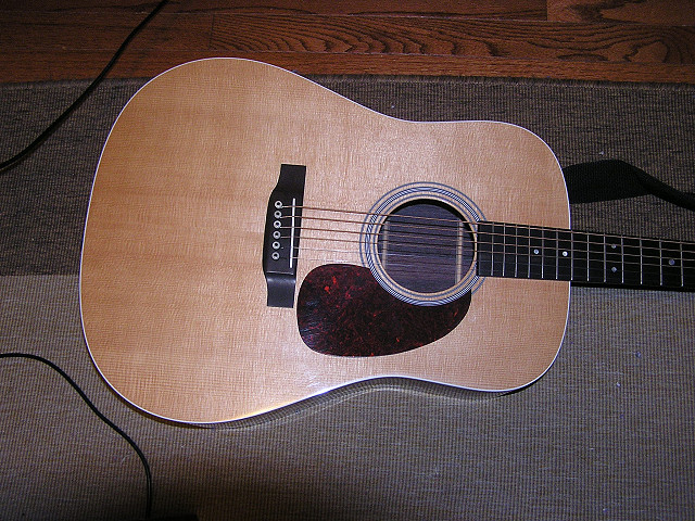 Close-up of Martin MMV body