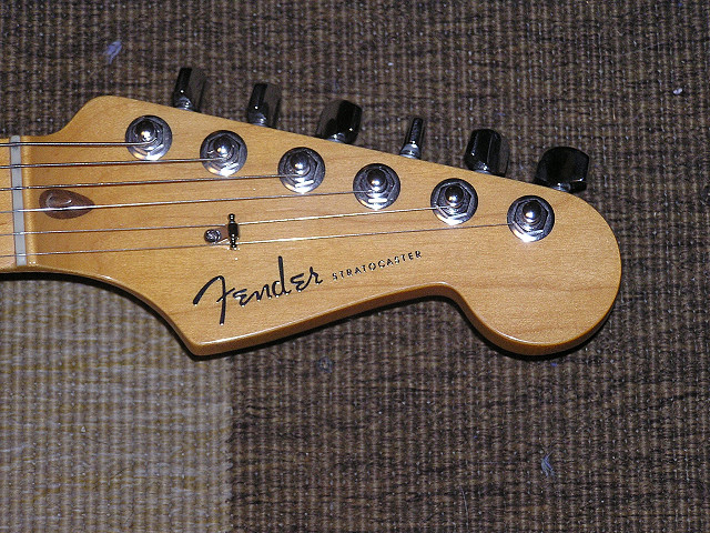 2008 Fender Deluxe headstock close-up
