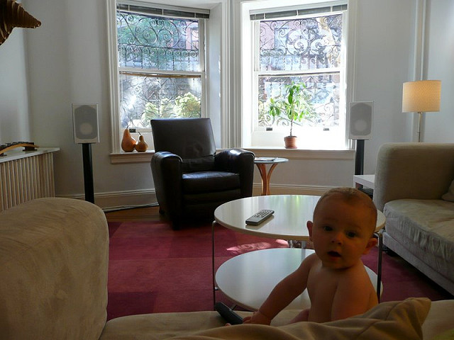 New view from the new sweet spot. With the newest Swedesound member. Soren Alexander, 8 months.