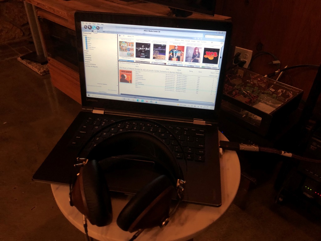 Late night listening laptop, Hapa Ember, PS Audio, Meze 99 Classics