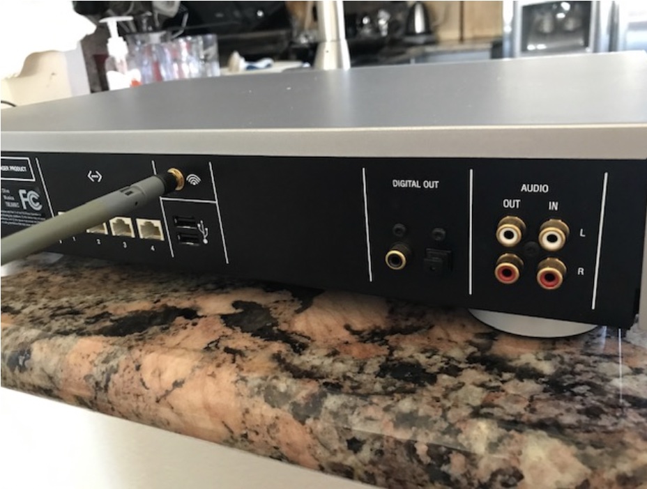 Olive rear has two USB ports & RCA digital output
