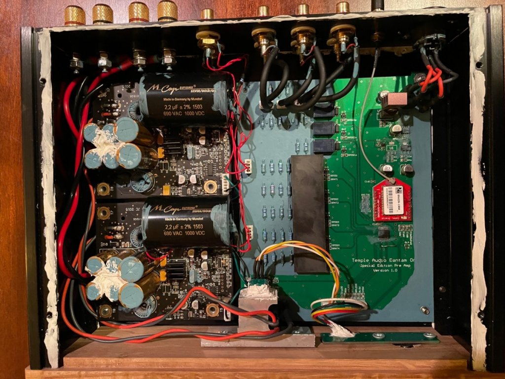 Preamp section -Mundorf -Supreme Silver,Gold Oil