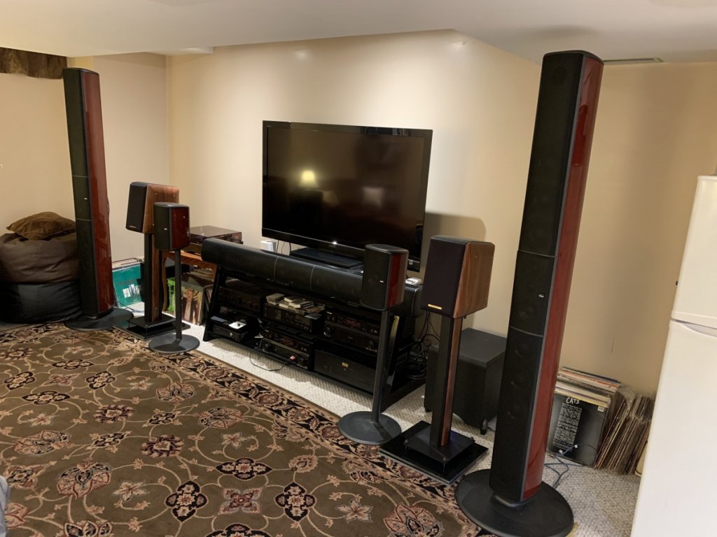 BA - E100s are the LRC in this humble system. Surrounds are E50s. E60s do a great job as well. Sonus Faber Concertos are just a treat.