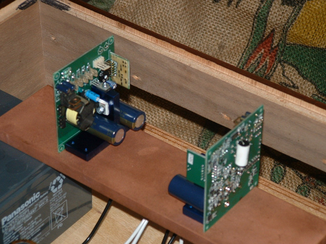 Modified UcD's mounted on copper heat sink.