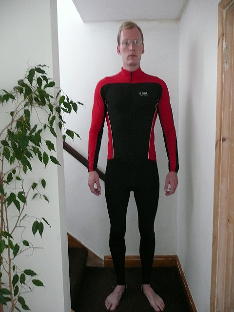 Me in noddy cycling gear.