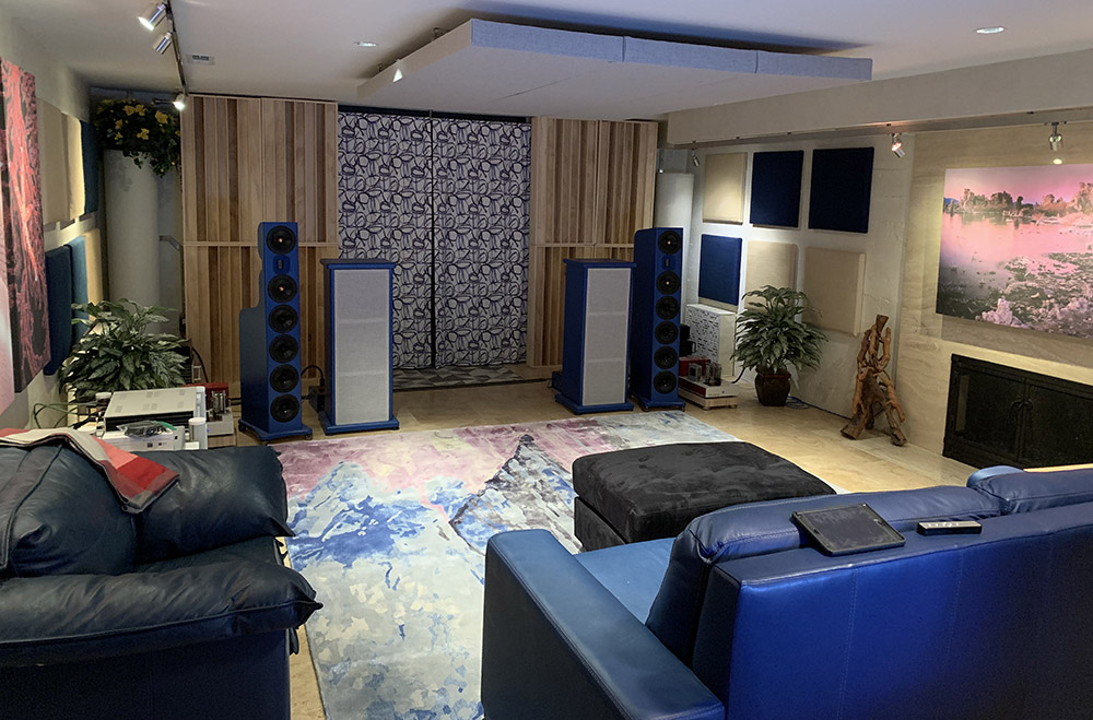 Listening room with NX-Oticas, OB subs, ATS and GIK acoustic treatments.